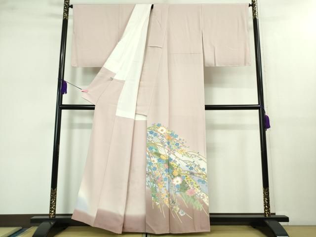 平和屋着物 上 本加賀友禅作家 森内瑞恵 色留袖 吉祥花文 暈し染め 薄い虹色地 DZAB0763kh5