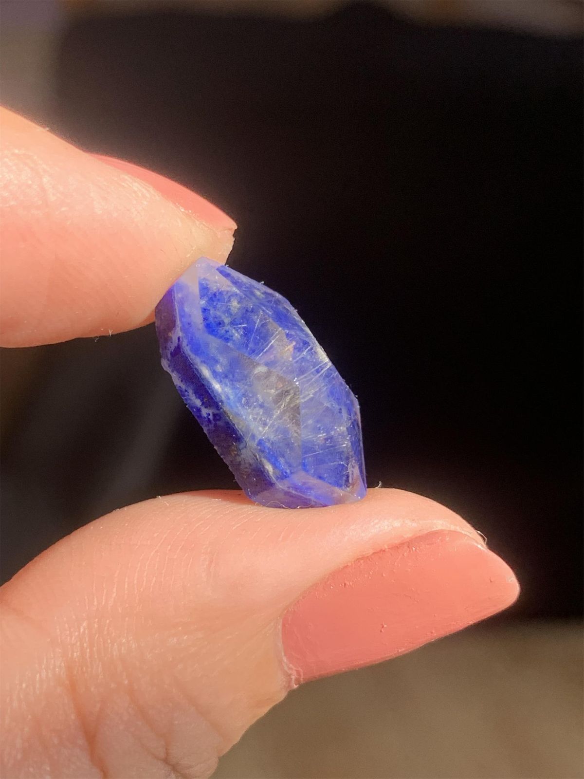 ８月１５日まで送料無料。 ラピスラズリ×ルチルクォーツ ダブレット ストーン ペンダント ネックレス チャーム SV925シルバー １点もの 230-1 お値下