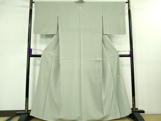 平和屋着物 上 色無地 青磁鼠色 ♥ DZAB0787kh5