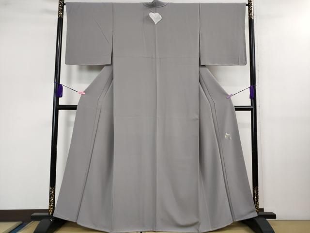 平和屋着物 上 本草木染作家 啓圓 色無地 薄鼠色 ♥ DZAB0789kh5