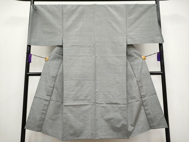 平和屋着物 上 男性 紬 キングサイズ 単衣 色無地 煤色 s 5