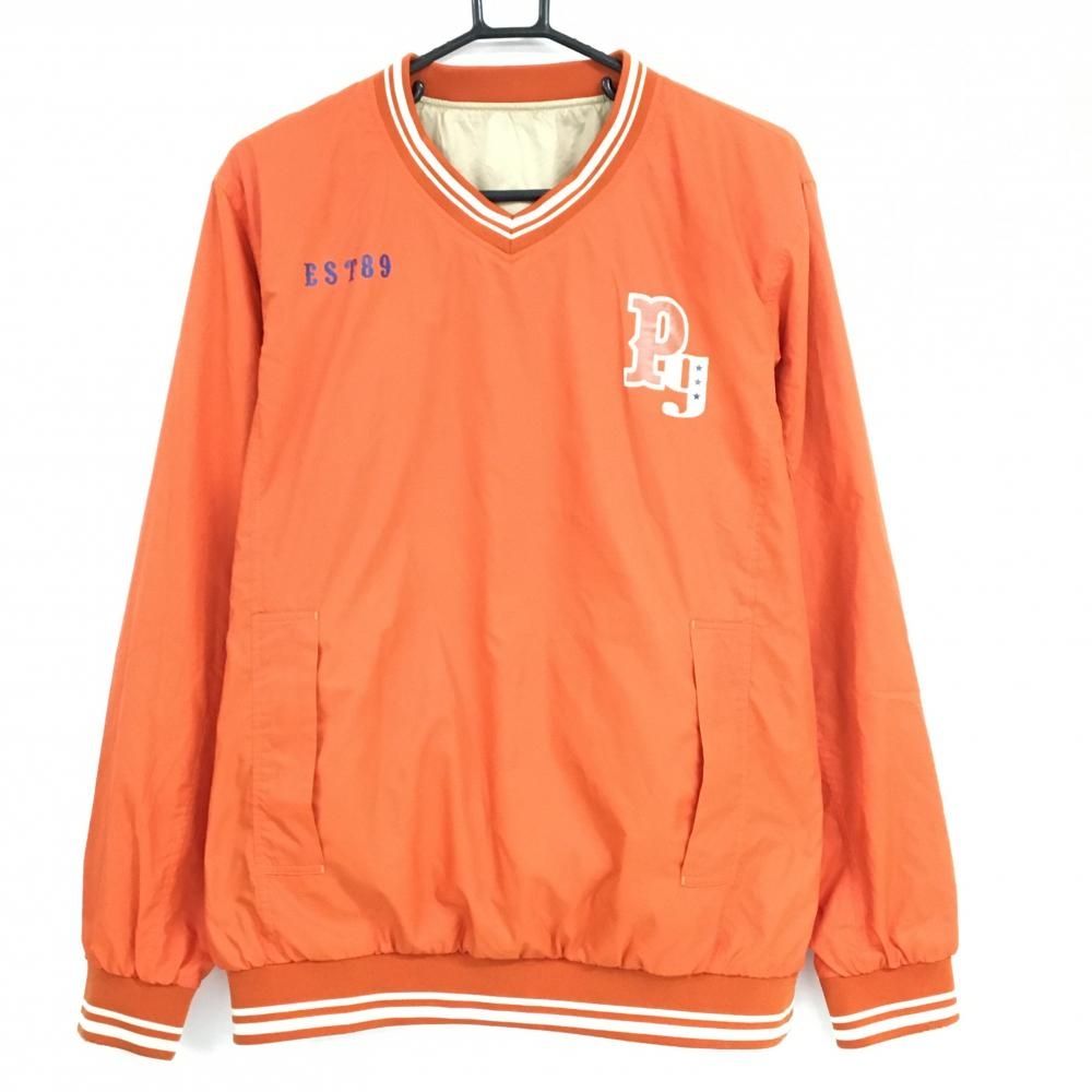 パーリーゲイツ 中綿リバーシブルスニード ネイビー×オレンジ 4WAY 袖