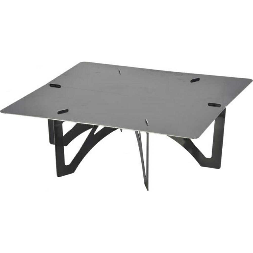 ベルモント 黒皮 焚き火テーブル 収納ケース付き 土台 ローテーブル BM-155 北海道沖縄