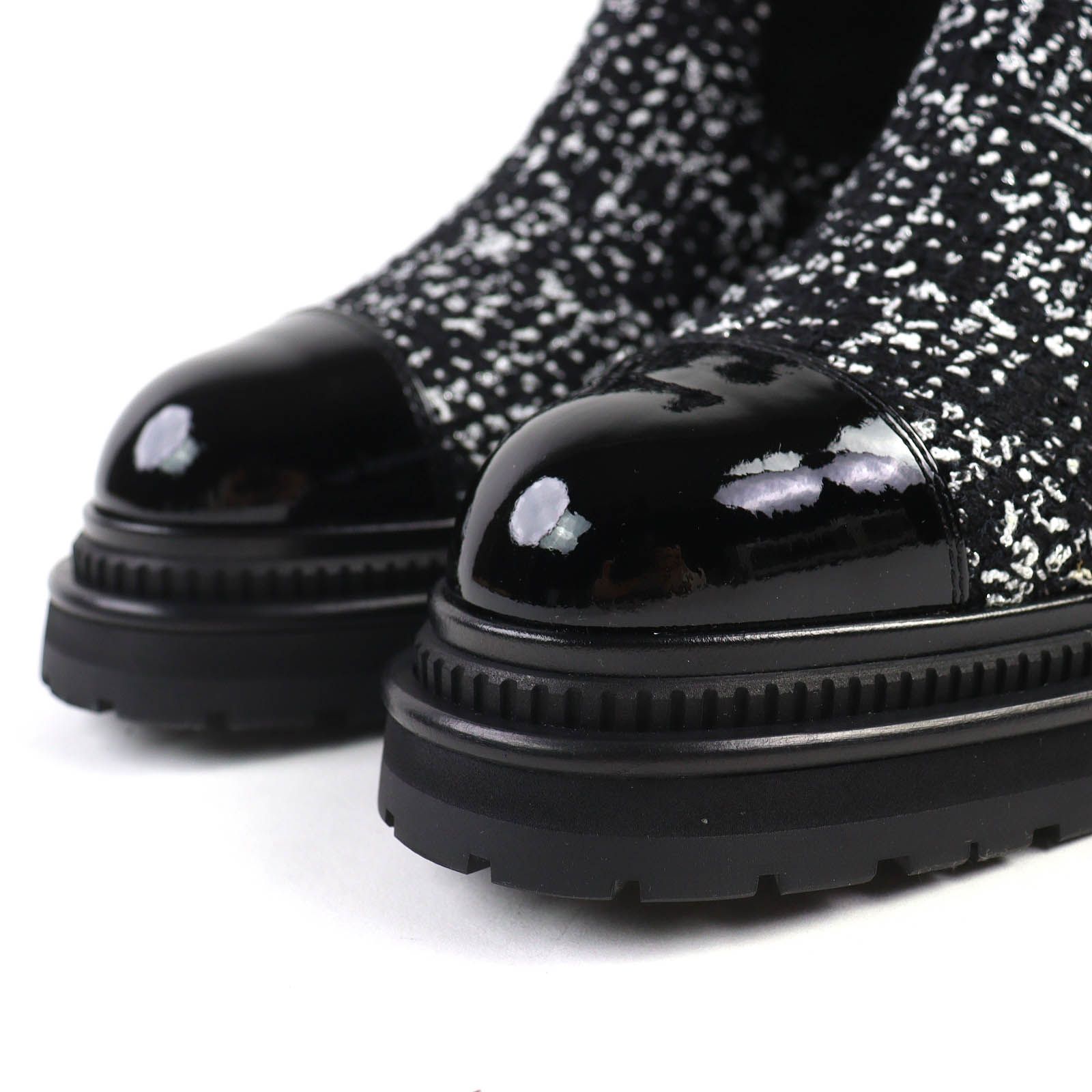 ツイード ショートブーツ