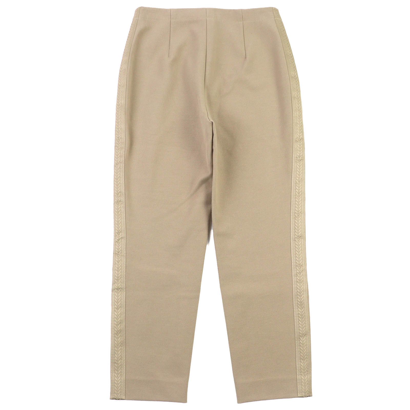 △Christian Dior クリスチャンディオール 23SS 311P05A3290 コットン ストレッチ フィットパンツ ボトムス クロップドパンツ ベージュ 40 イタリア製 正規品 レディース