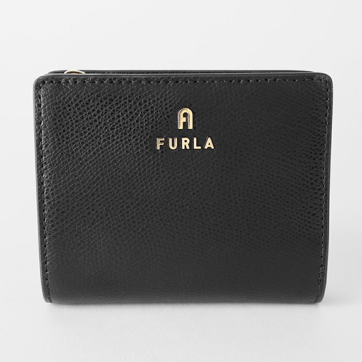 新品 フルラ FURLA 2つ折り財布 カメリア コンパクトウォレット S ネロ 