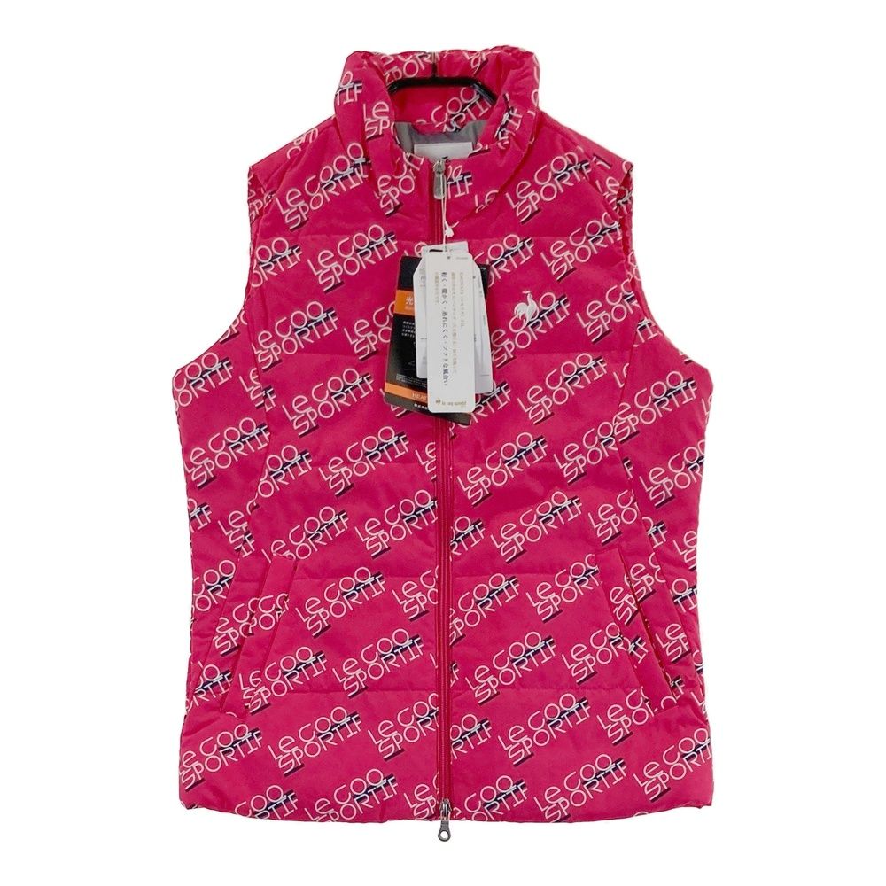 サイズ S LE COQ GOLF ルコックゴルフ 中綿ベスト 総柄 ピンク系 240101543078 ゴルフウェア レディース ストスト