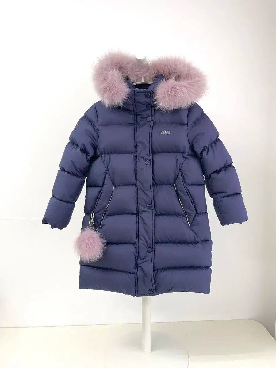 ダックス キッズ 女の子 グースダウン ロング丈 ダウンジャケット 120