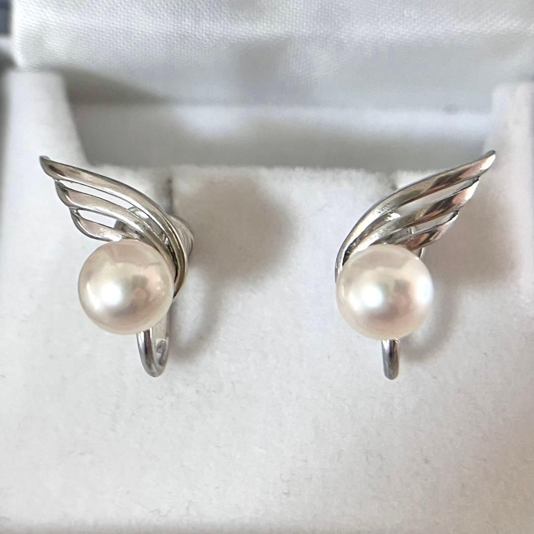 MIKIMOTO ミキモト パール シルバーカラー メッキ ブローチ