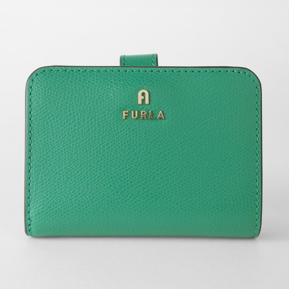 新品 フルラ FURLA 2つ折り財布 カメリア コンパクトウォレット S ジェイド/クリスタッロ