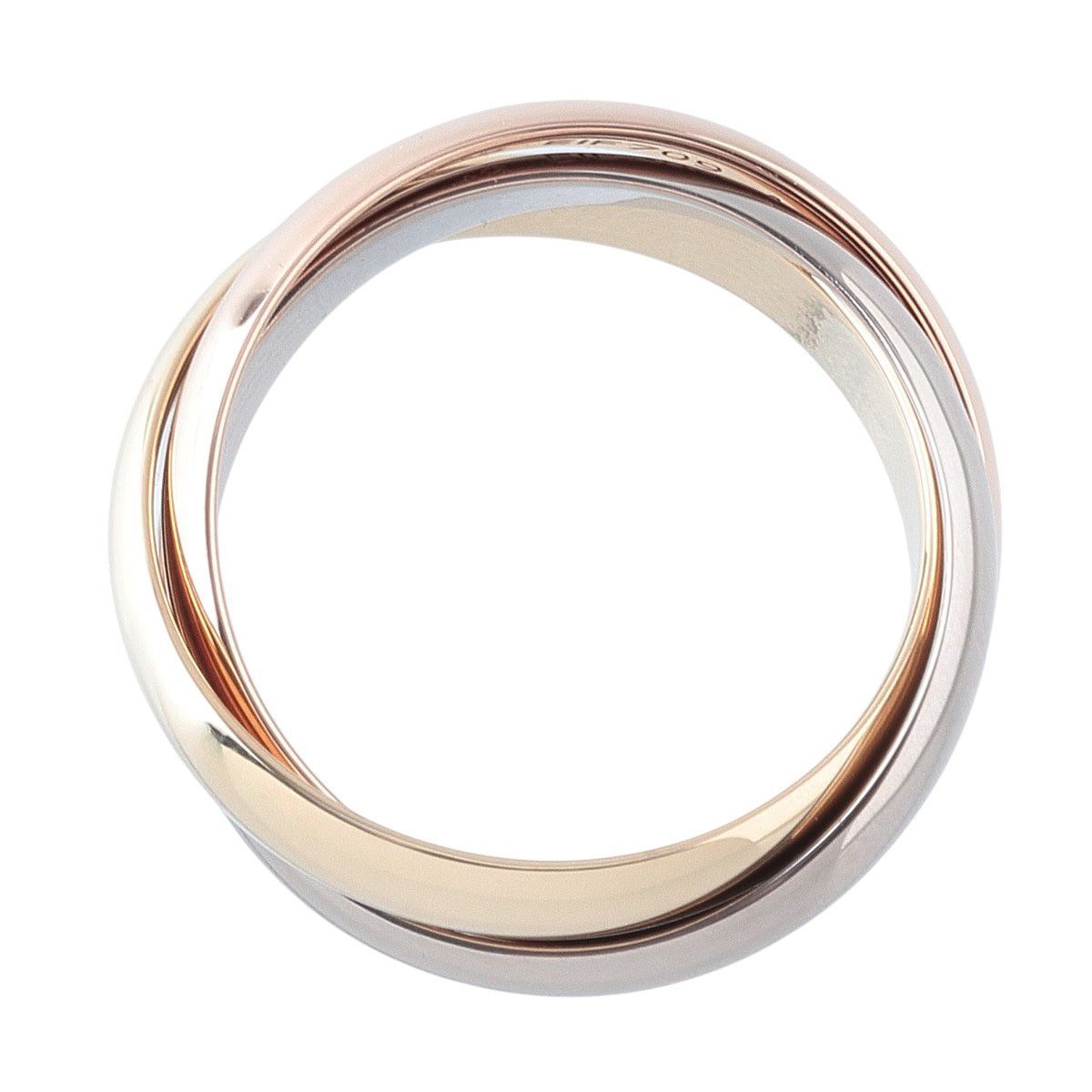 カルティエ トリニティ リング MM クラシック 48 幅3.4mm Au750PG|WG|YG スリーカラー 仕上げ済 Cartier 24033