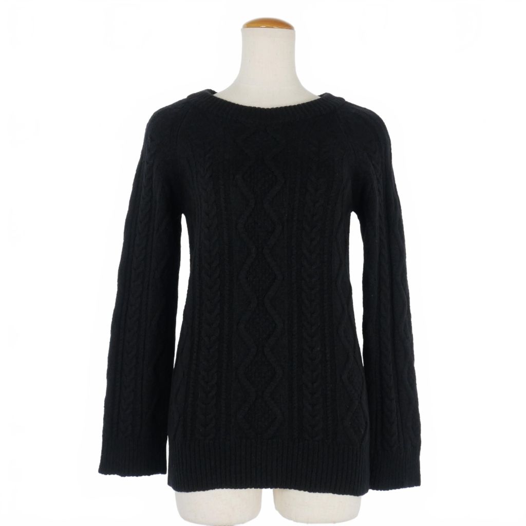 クイーンアンドベル QUEENE&BELLE 長袖セーター ベージュ×レッド レディース ボーダー トップス クイーンアンドベルセーター