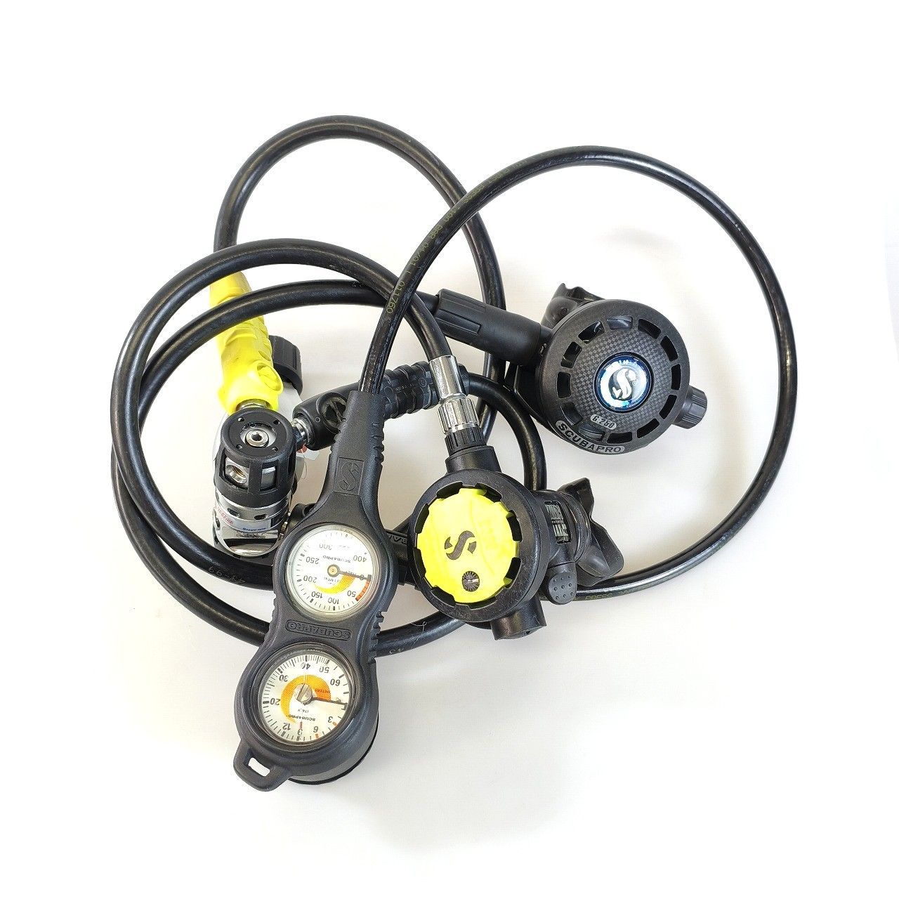 OH済 SCUBAPRO スキューバプロ レギュレーター MK20 G250 ファースト セカンド オクトパス ゲージセット REG-251001KS