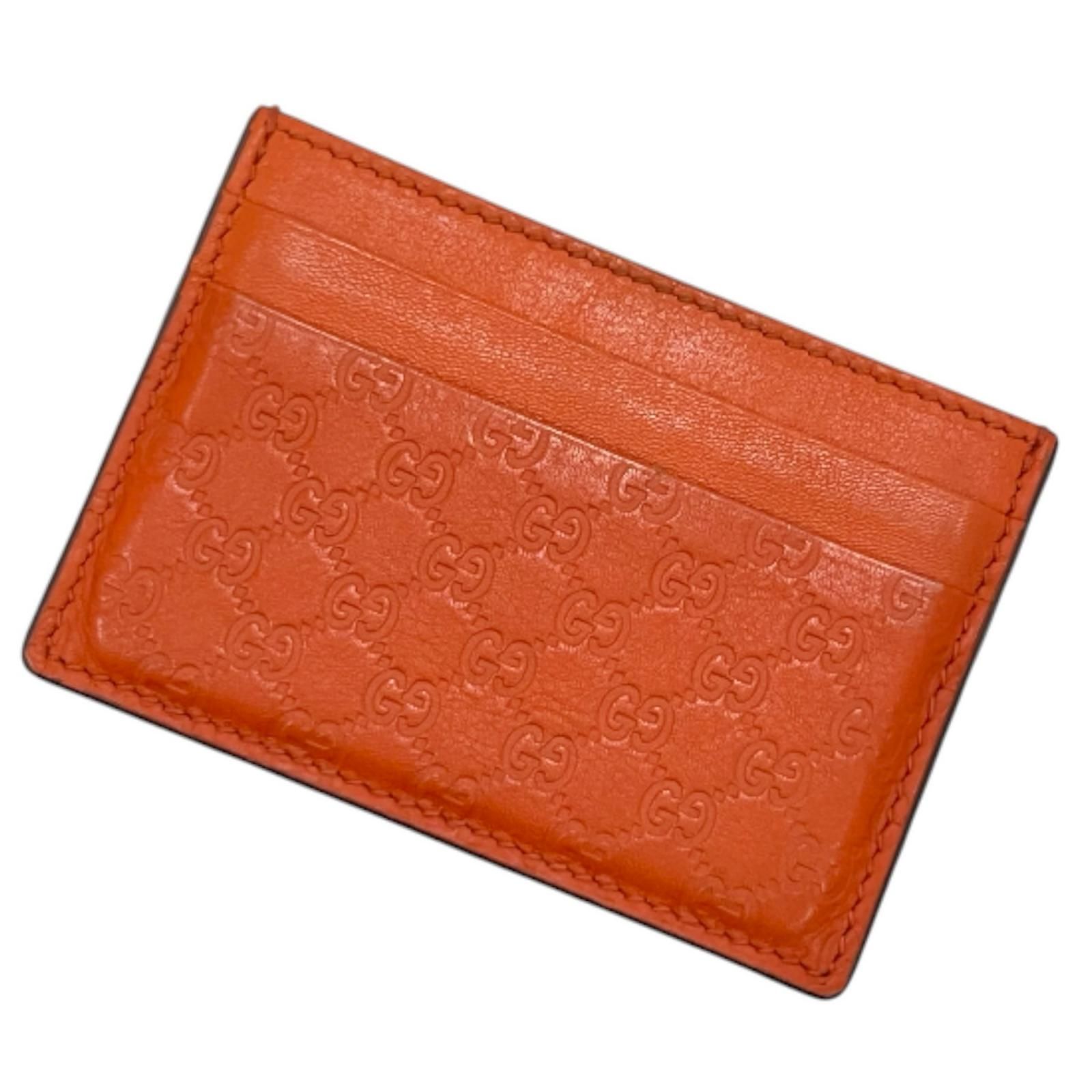GUCCI グッチ マイクログッチ シマ カードケース 476010 オレンジ 尾張小牧店
