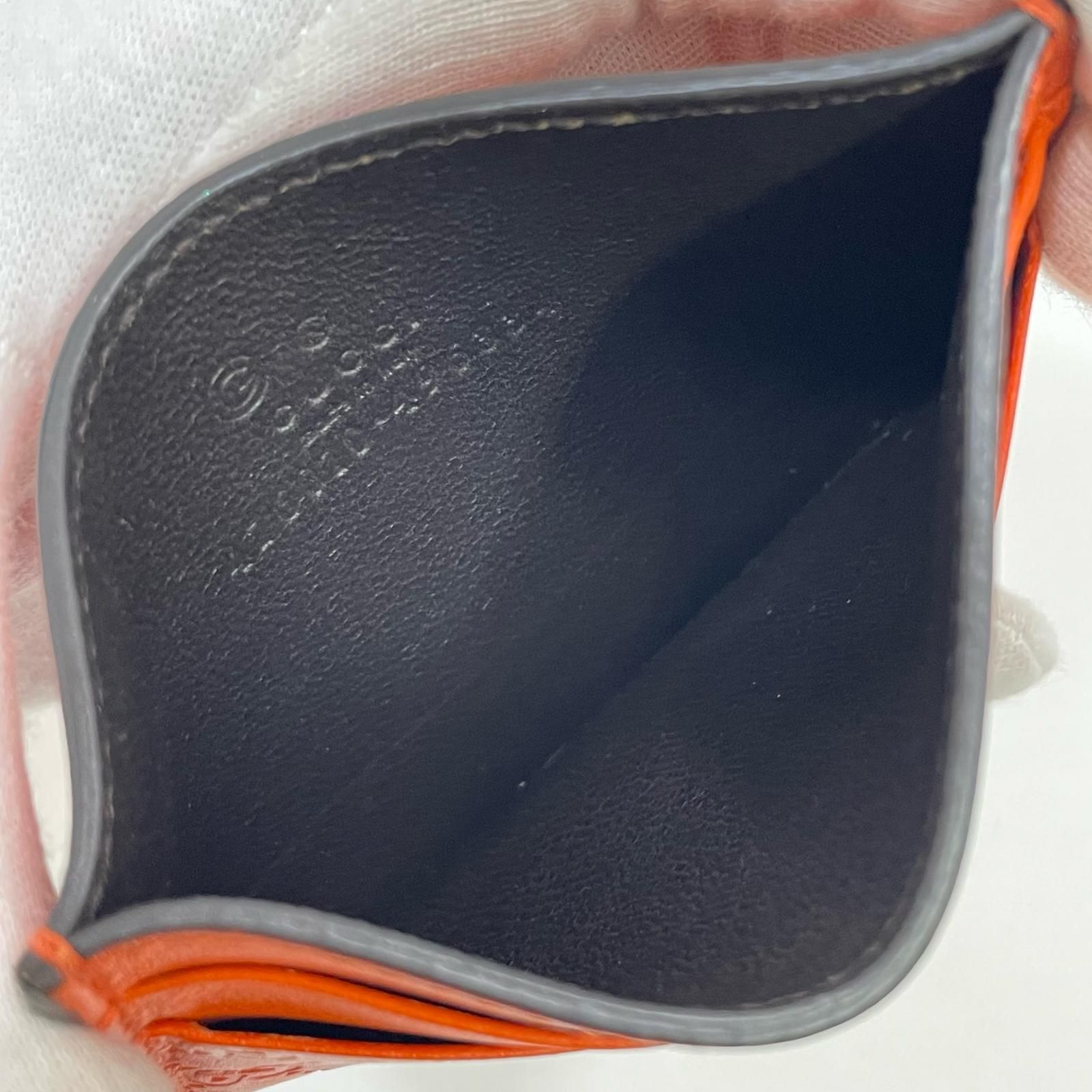  GUCCI | グッチ マイクログッチ シマ カードケース 476010 オレンジ カードケース 小物