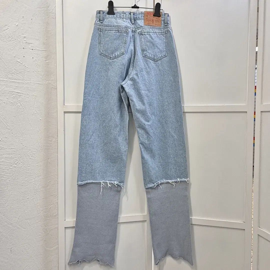 スクワット ニット ミックス デニム パンツ DECORATOM_COM_BR