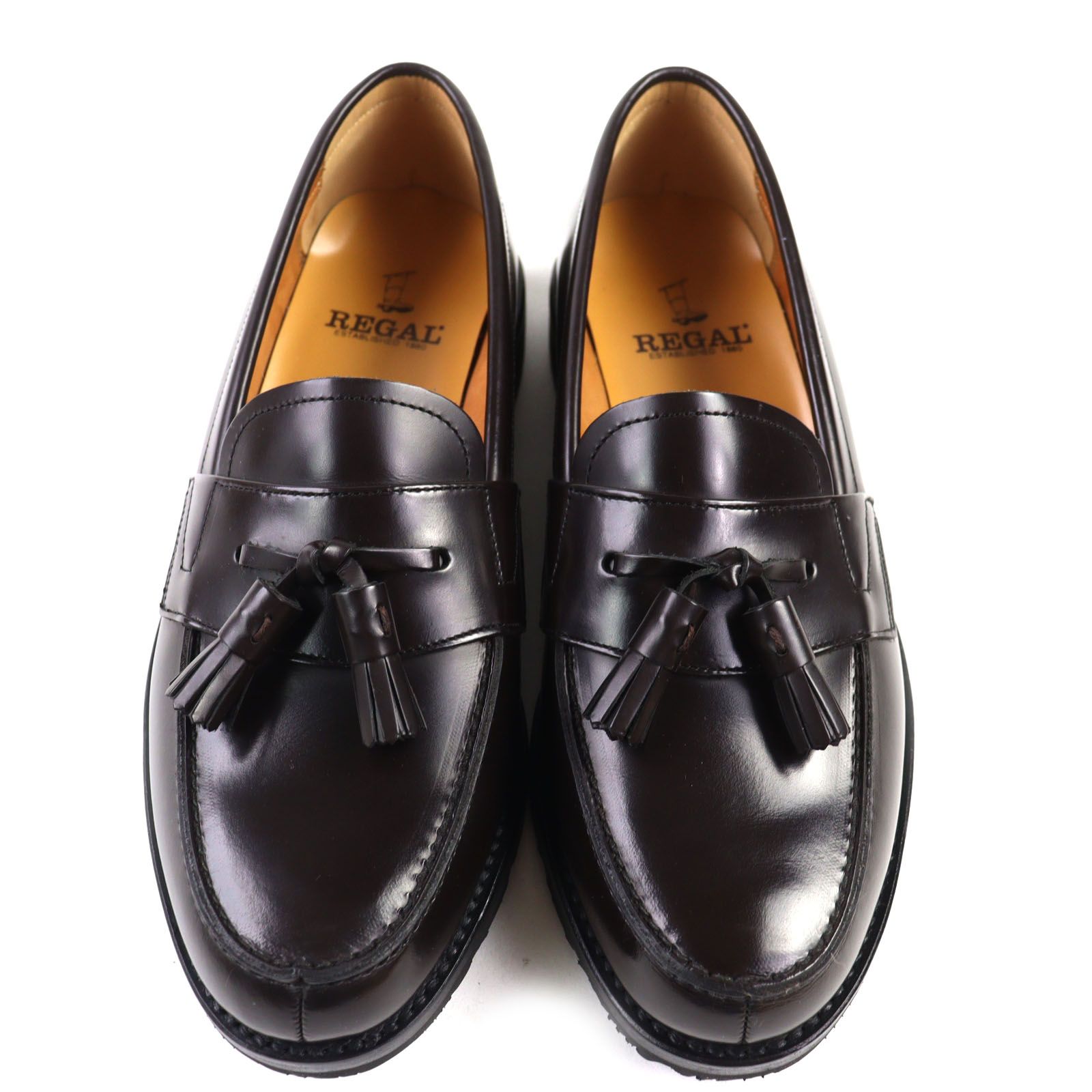 REGAL リーガル タッセルローファー レザーローファー レザーシューズ ダークブラウン 25.5 メンズ