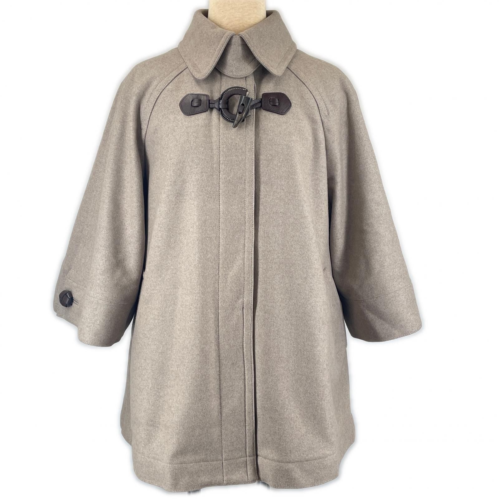 DANTON ダントン ウールモッサフードジャケット【36】革くるみボタン