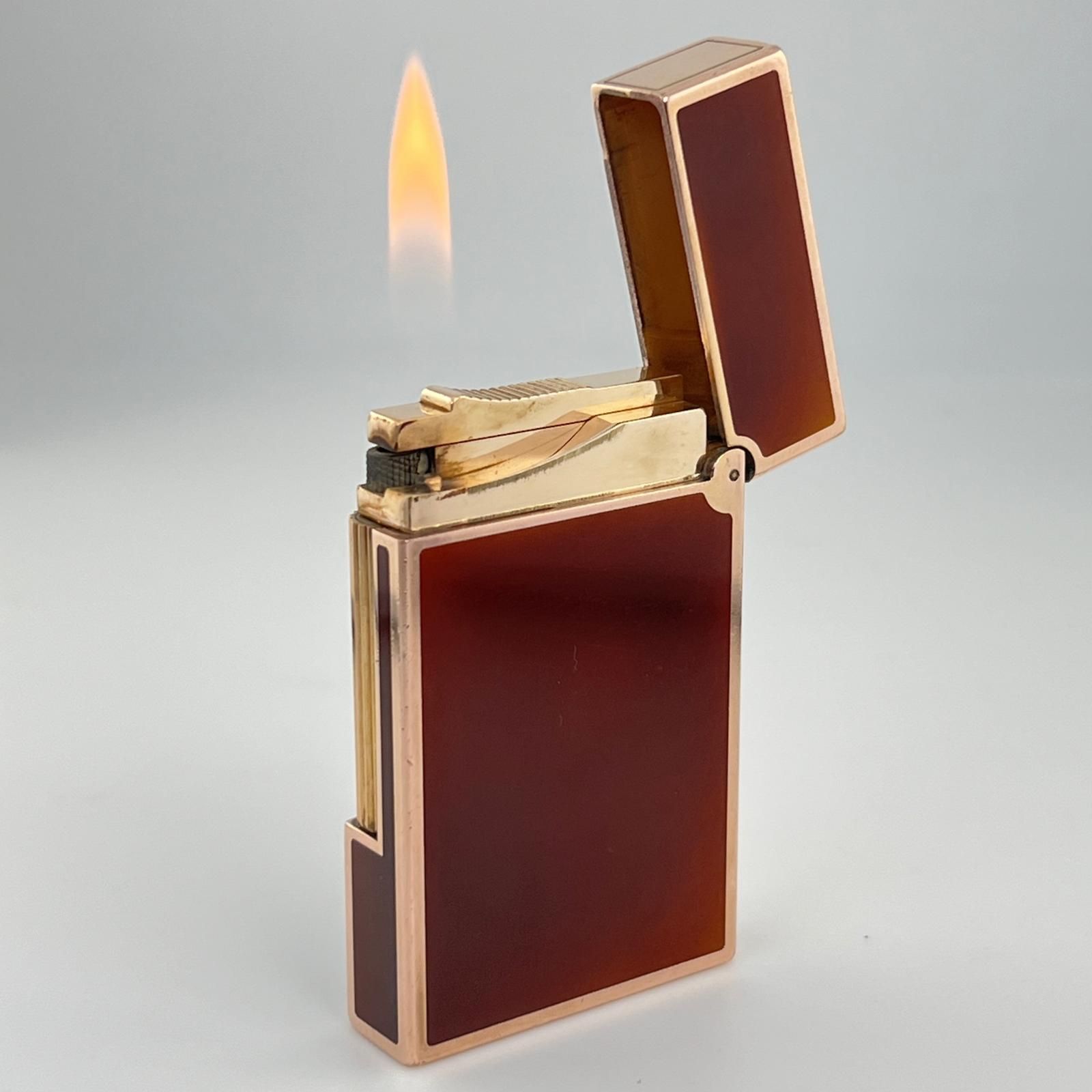 美品△Dupont デュポン ライン2 ラッカー マーブル ローラー式 ガス  