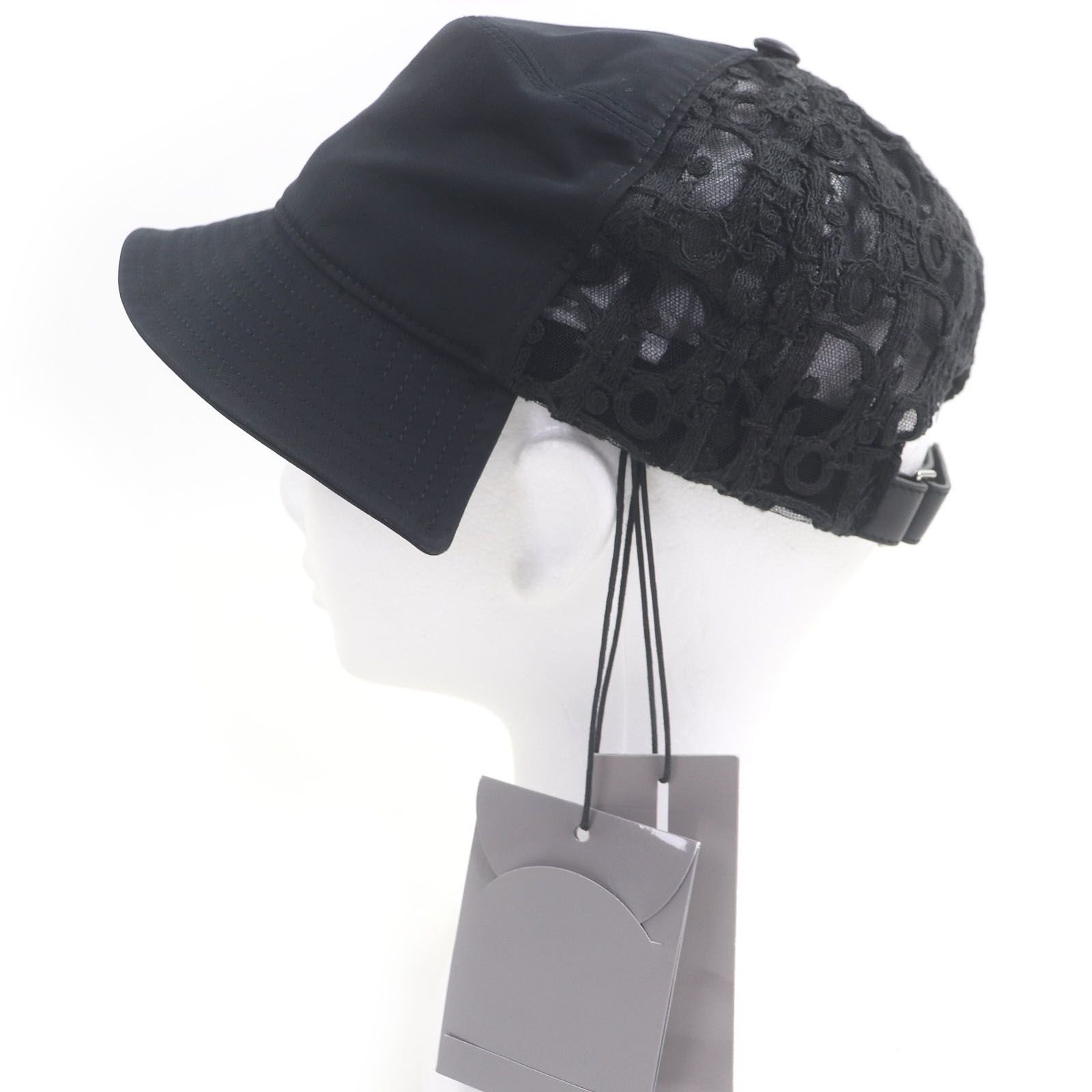 ♥品□DIOR Cactus Jack ディオール オム カクタスジャック 22 SS ハイブリッド トロッター オブリーク キャップ 帽子 バケットハット ブラック M イタリア製 メンズ