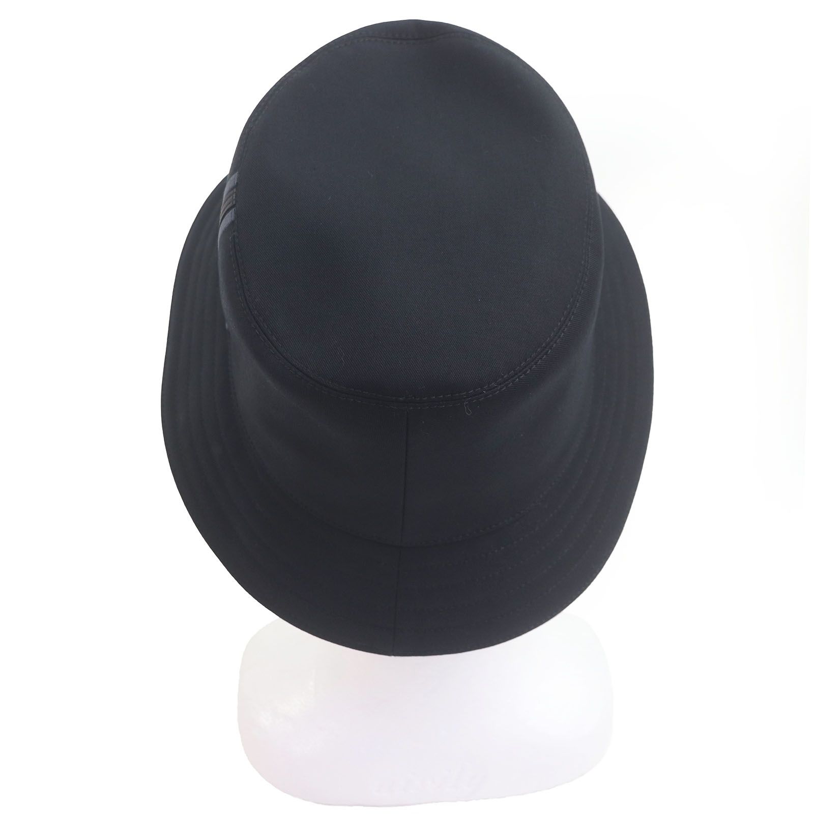  ♥品□HERMES エルメス フレッド Hストライプ レザー使い 帽子 バケットハット ブルー ニュイ 58 箱 保存袋付き フランス製 メンズ その他 ハット