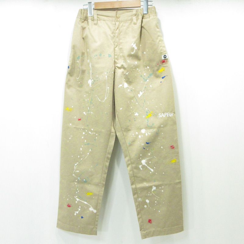 三重本店 SAPEur | サプール スケートパンツ ペイント加工ロゴ刺繍チノパンツ ベージュ サイズ M 107