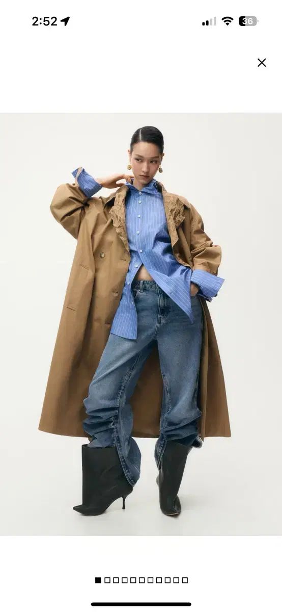 hm グレンマーティン サイド スリット ワイド レン