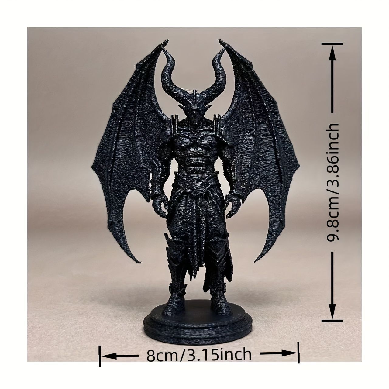 フィギュア デーモン 黒 ブラック おもしろい 置物 9.8cm 悪魔 デビル