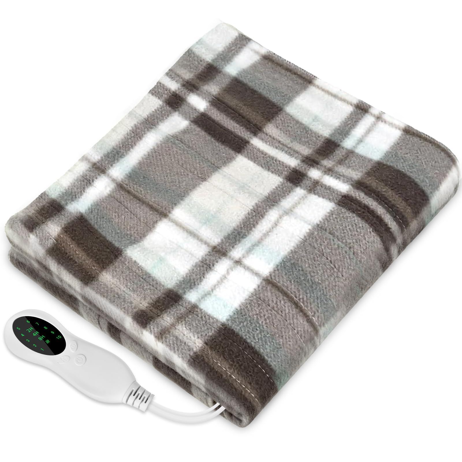 電気毛布 掛け 敷き兼用 10段階温度調節 2|4|6H切タイマー 電気しき毛布 敷き 80W 省エネ 速暖 140×80cm 軽くて柔かい生地 洗える電気毛布 洗濯 頭寒足熱 ダニ退治 電気ブランケット シングル 肩掛け 膝掛け 毛玉なし 暖