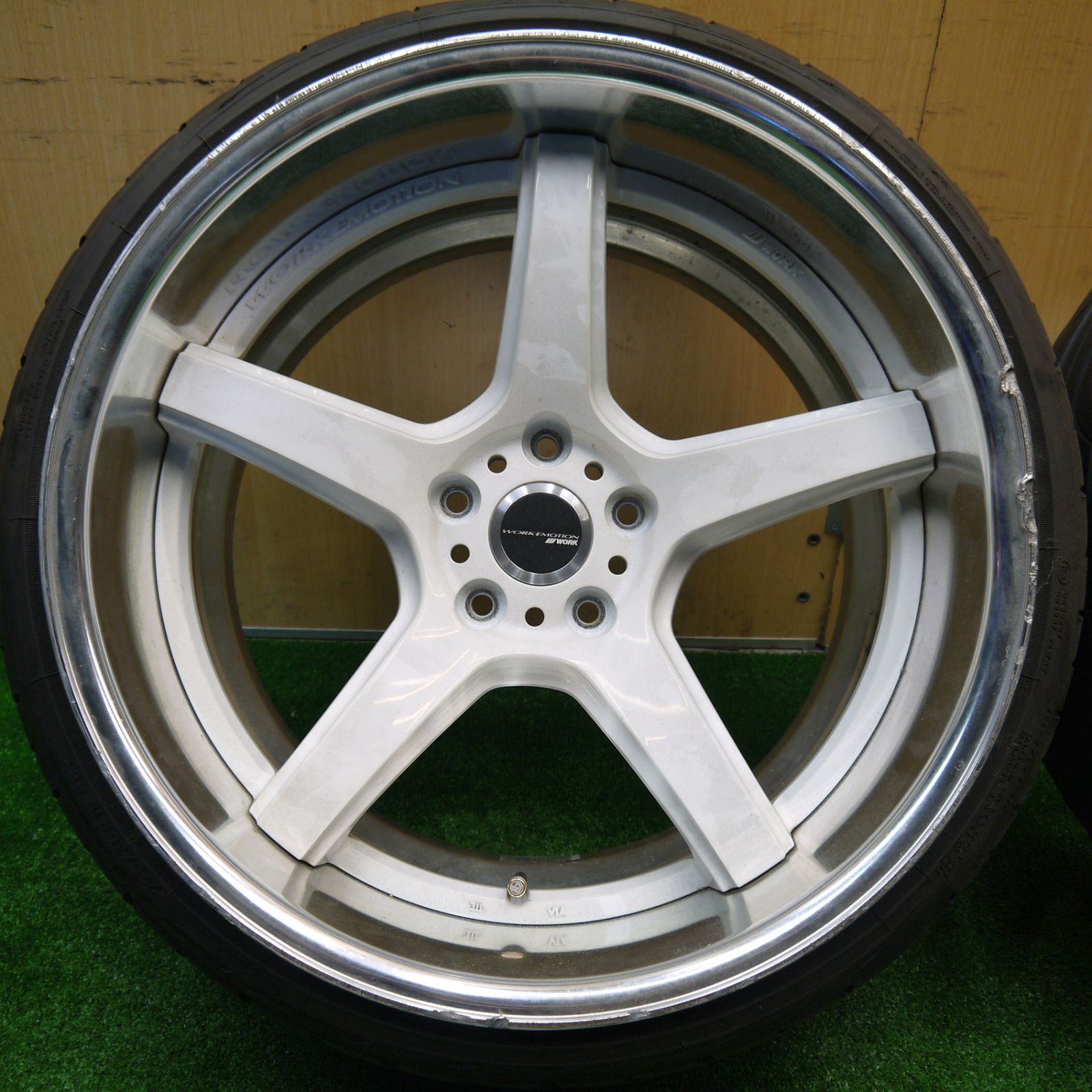 バリ溝 8 5分 WORK EMOTION T 5 R 2 P 215 35 19 225 ニットー NT 555 G ワーク エモーション 19インチ PCD 114 3 H ノ