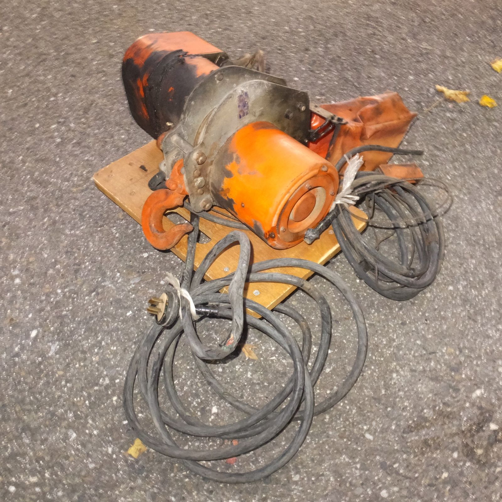 岐阜発 ジャンク 象印 ELEPHANT 電気チェーンブロック F.KONGO 3F 1TON