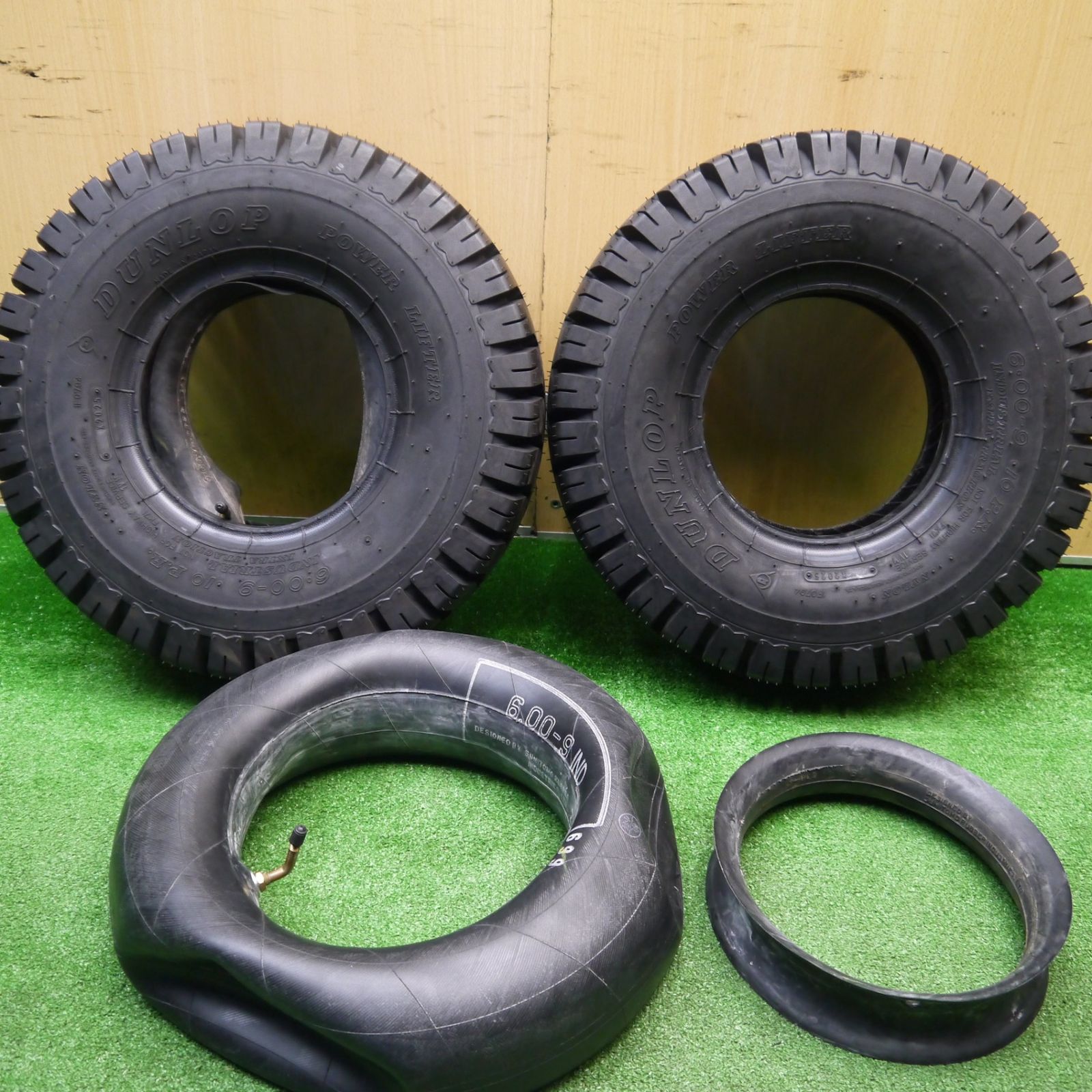 25年 付き 2本 フォークリフト タイヤ 6 00 9 10 PR ダンロップ POWER LIFTER パワー リフター ノタ