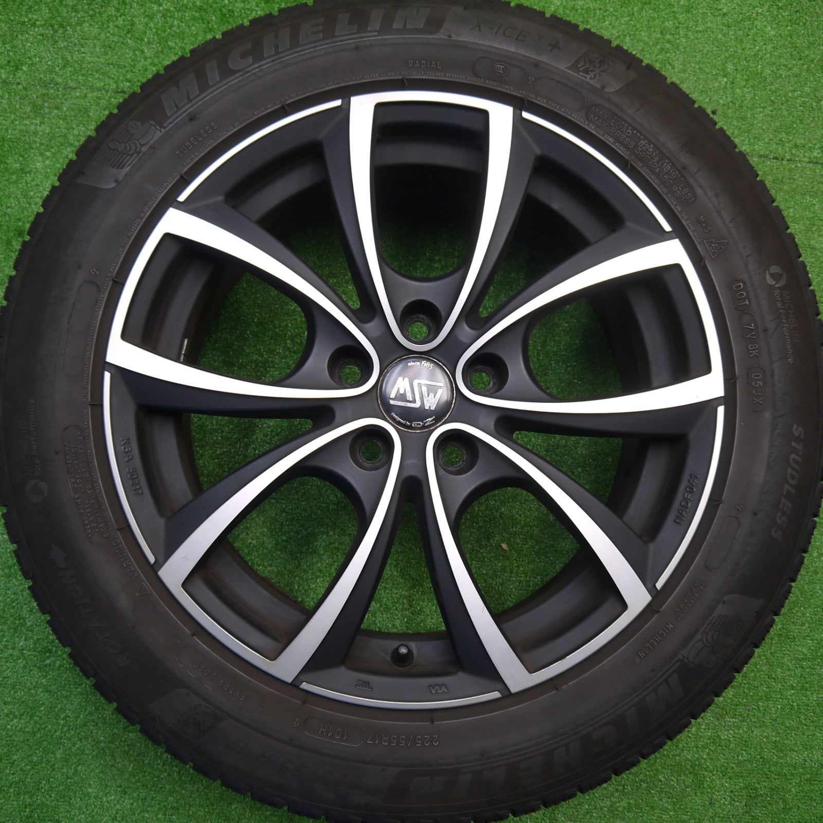  キレイ BMW 等 O Z MSW 27 225 55 R 17 スタッドレス ミシュラン X ICE 3 OZ 17インチ PCD 112 5 H ス 17インチ タイヤ ホイールセット