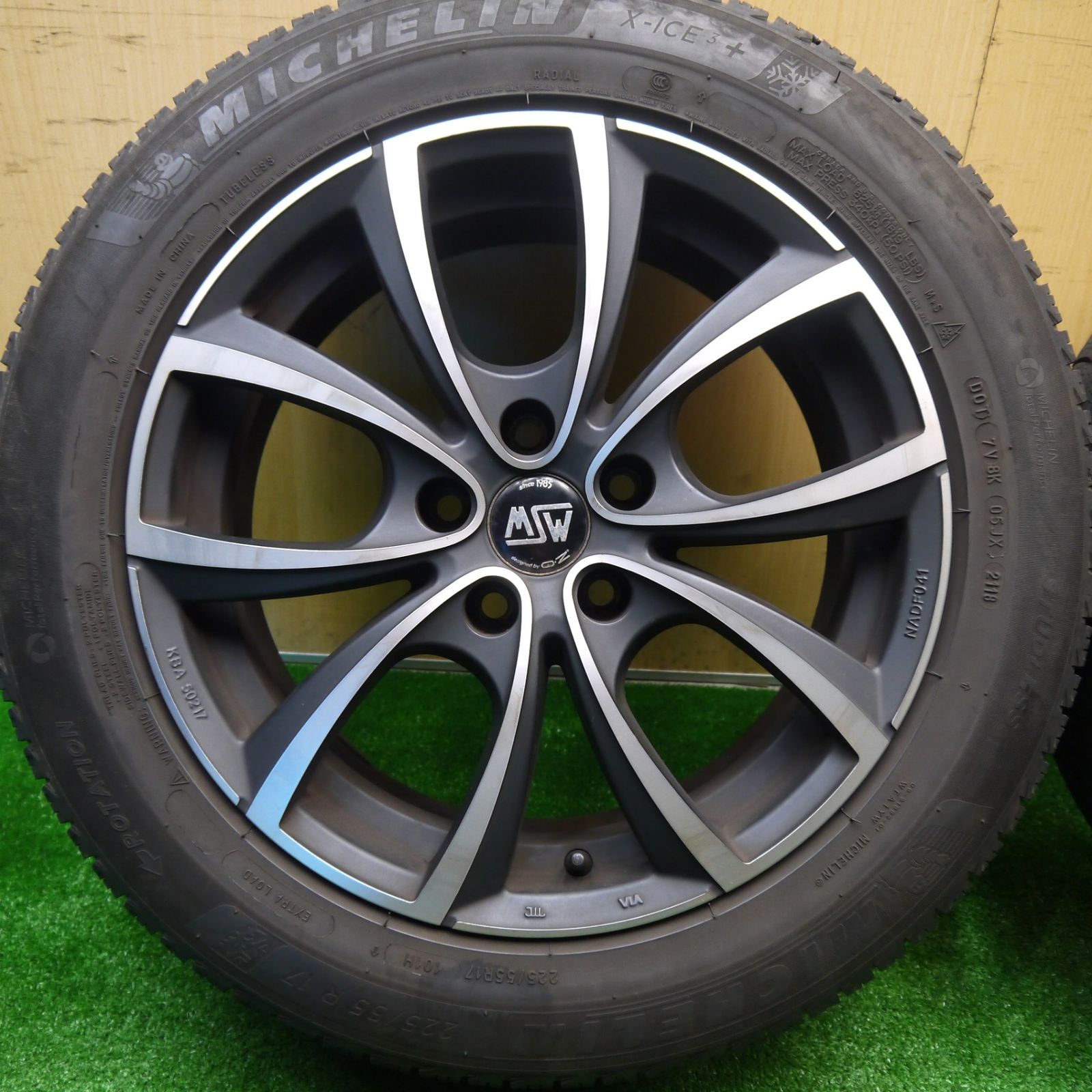 キレイ BMW 等 O Z MSW 27 225 55 R 17 スタッドレス ミシュラン X ICE 3 OZ 17インチ PCD 112 5 H ス