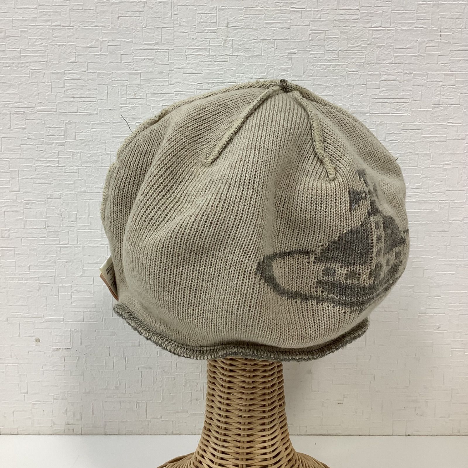  Vivienne Westwood ヴィヴィアンウエストウッド ニット ベレー帽 Mサイズ グレー あ251021-2 ベレー帽 帽子