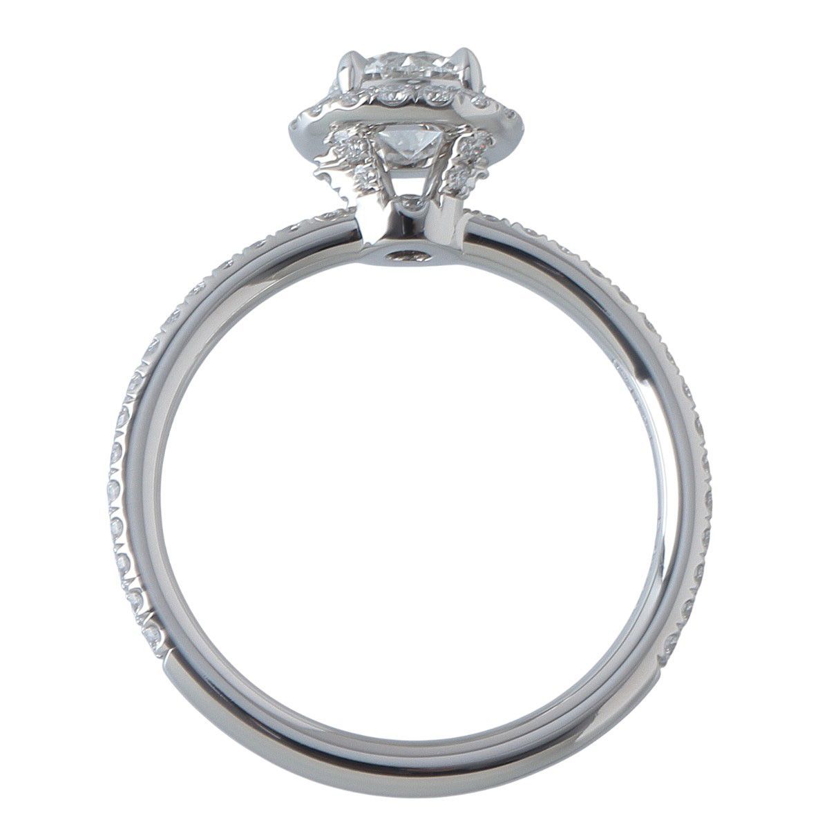 ハリーウィンストン ラウンド マイクロパヴェ ダイヤ リング 0.50ct E