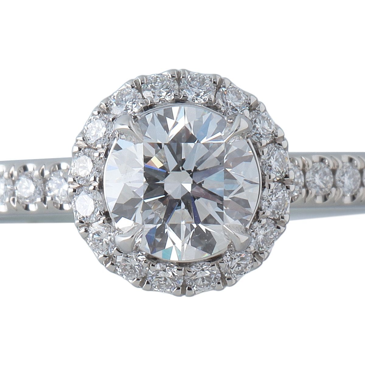 ハリーウィンストン ラウンド マイクロパヴェ ダイヤ リング 0.50ct E