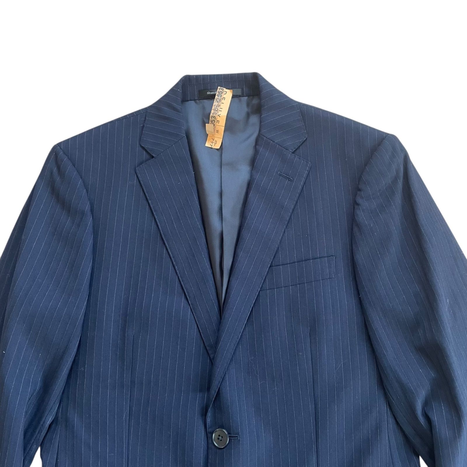 グリーンレーベルリラクシング スーツ　シャツ　ネイビー　クリーニング済 120 グリーンレーベルリラクシング スーツ シャツ ネイビー クリーニング済