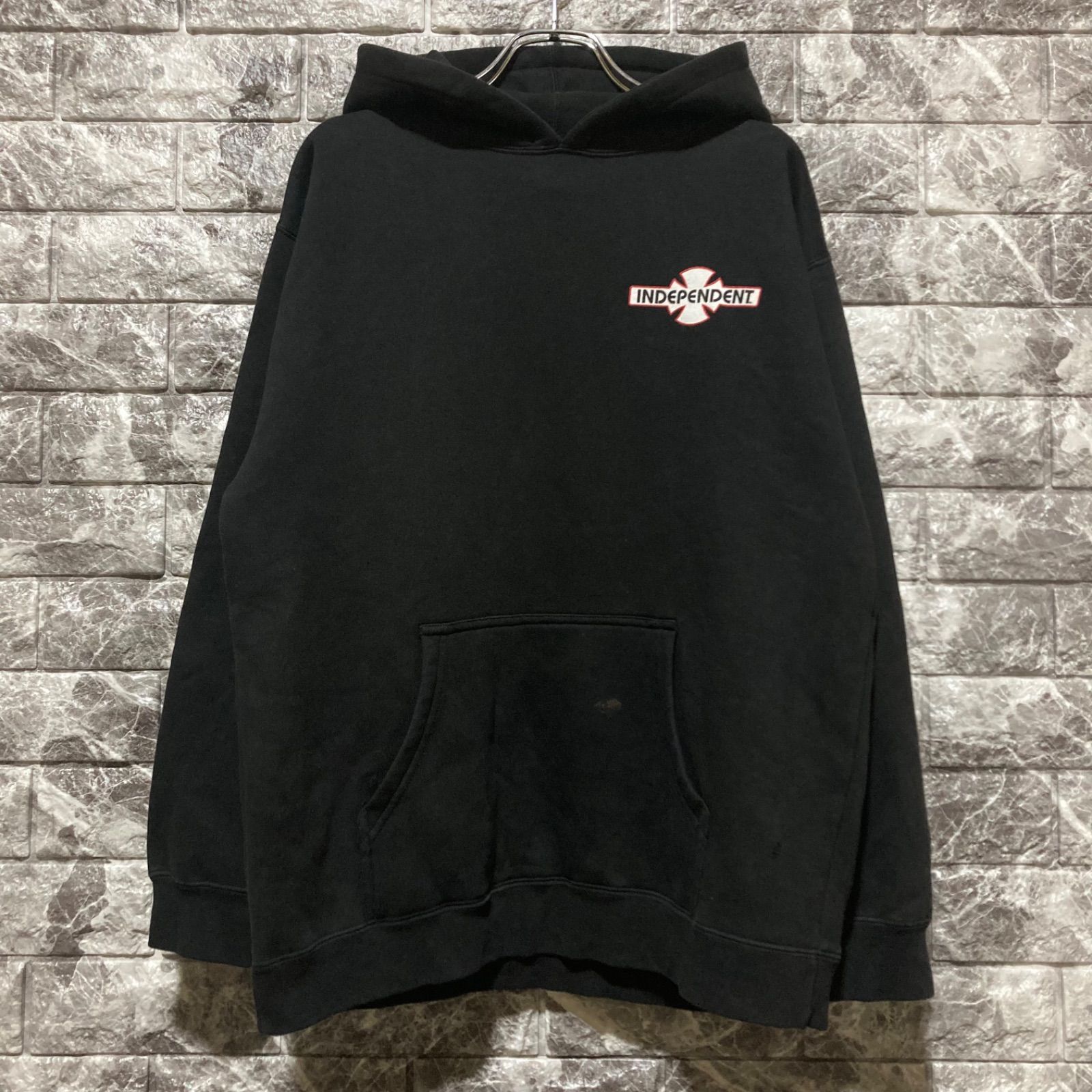 INDEPENDENT パーカー BLACK インディペンデント アイアンクロス