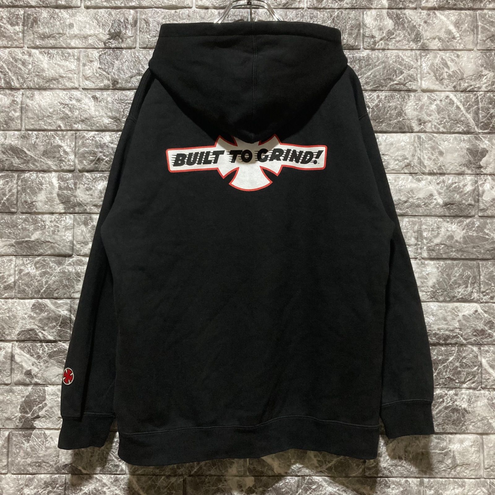 INDEPENDENT パーカー BLACK インディペンデント アイアンクロス