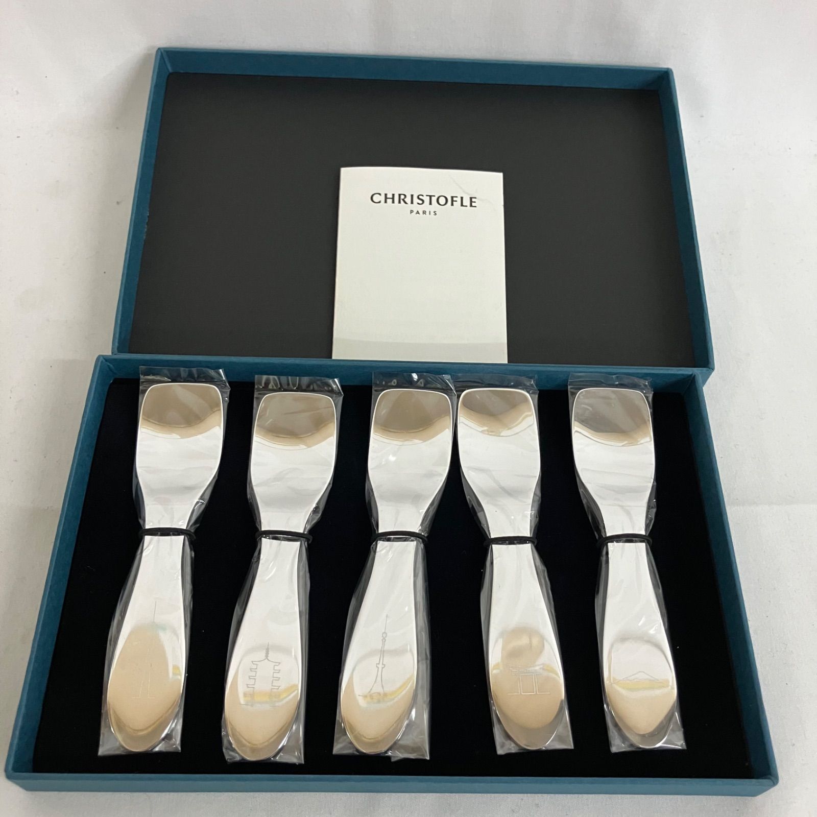 CHRISTOFLE PARIS クリストフル スイーツスプーン 日本 5ピースセット ZRJ005 c157