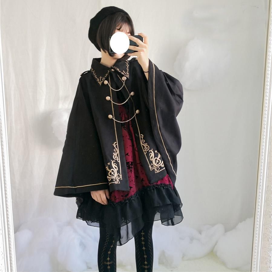 ツイード 刺繍入り