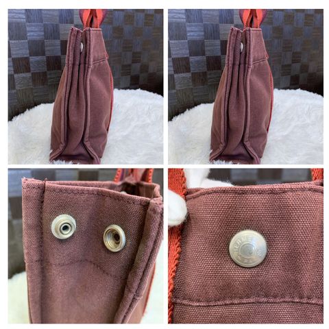 HERMES フールトゥPM ミニハンドバッグ キャンバス　 ブラウン系 HERMES エルメス フールトゥ PM キャンバス ハンド バッグ ブラウン