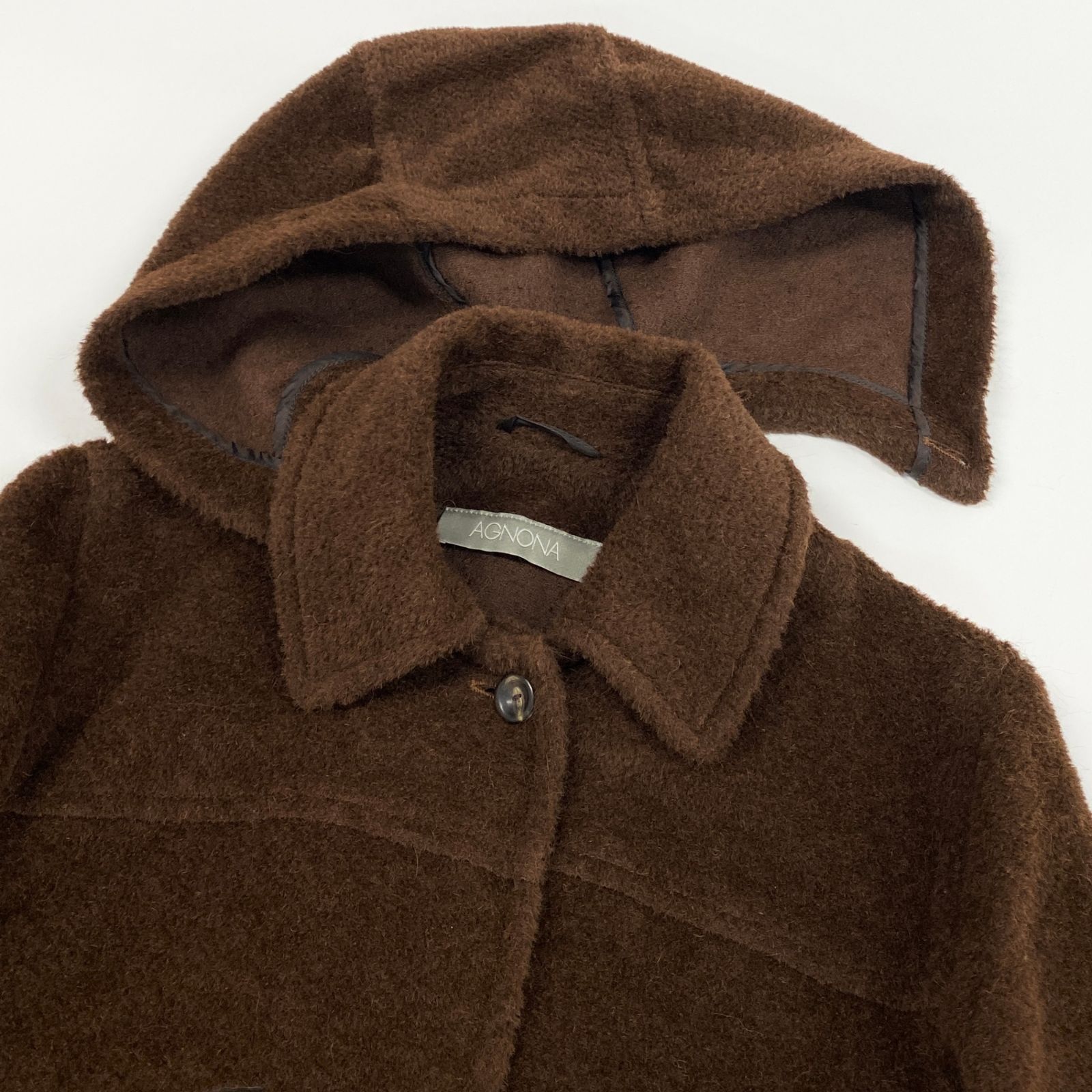 アニオナ AGNONA ロングコート アルパカコート 半裏 サイズ42 L相当