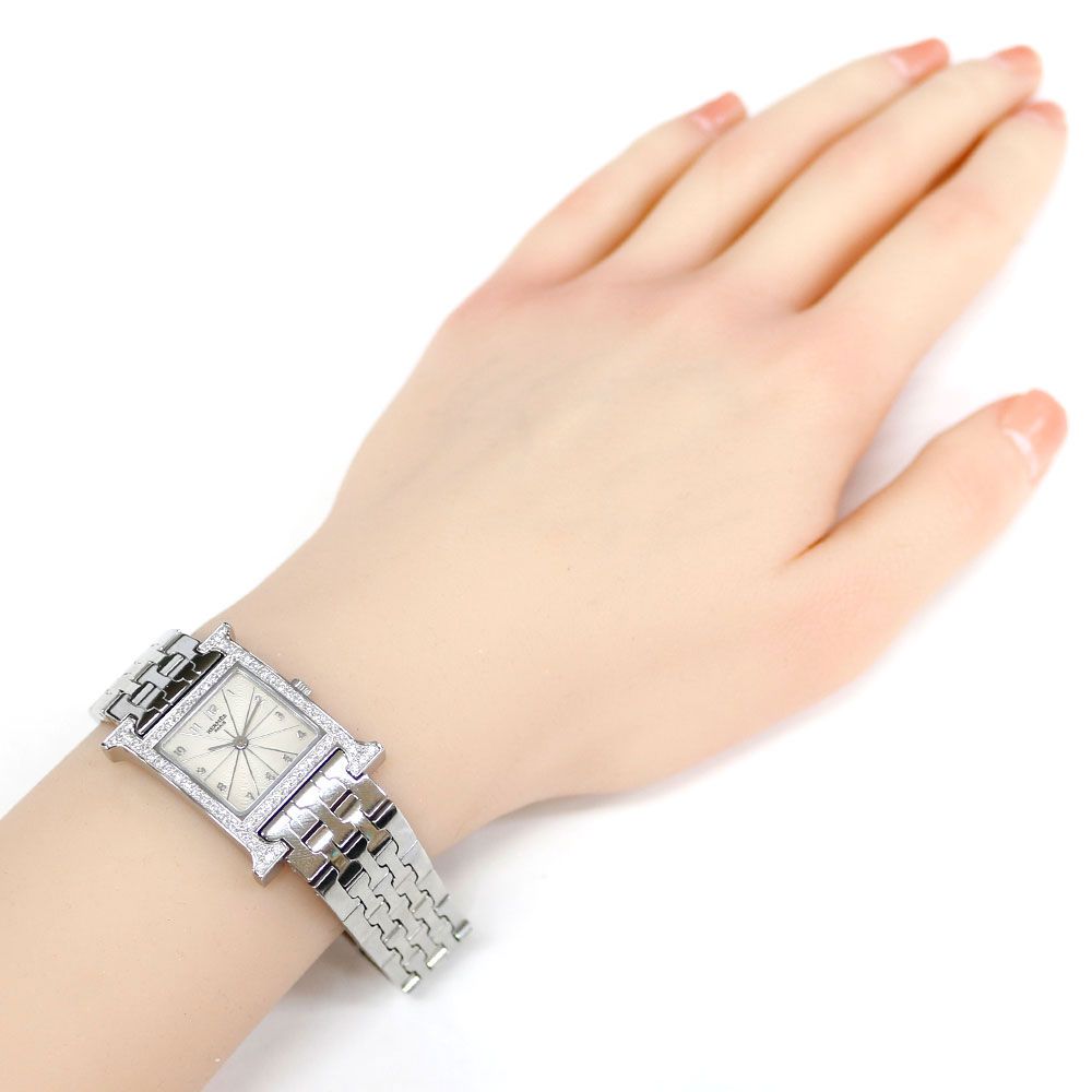 エルメス Hウォッチ 腕時計 時計 ステンレススチール HH 1 230 クオーツ 磨き直し済 レディース 1年保証 HERMES