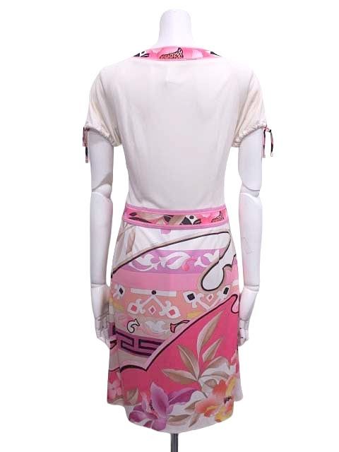 LEONARD レオナール ワンピース 半袖 サイズS 日本製 レディース_S08_セルモアから _s-0424-r