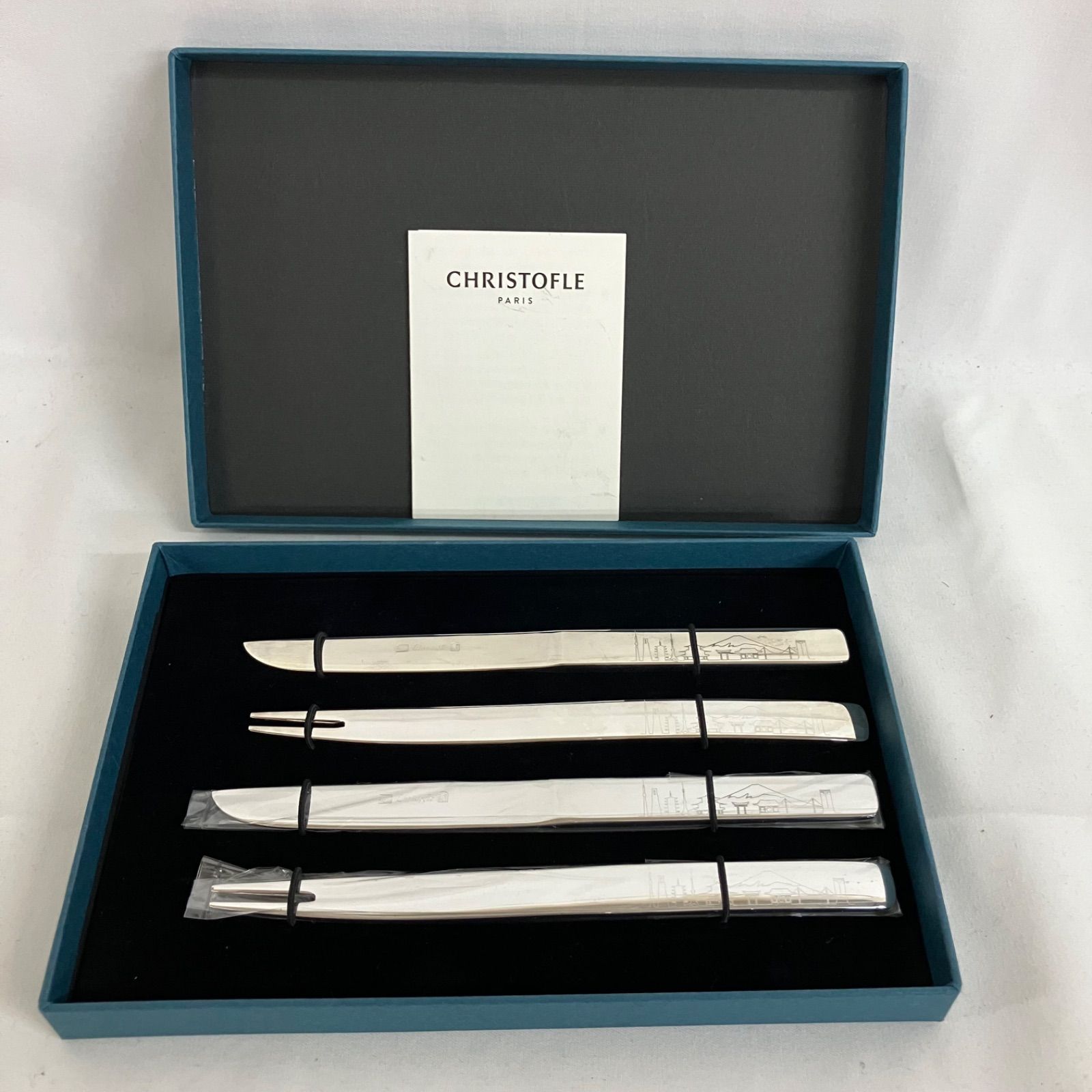 ♥ CHRISTOFLE PARIS クリストフル シルバー プティフォーク＆ナイフペアセット ZRJ006 c157