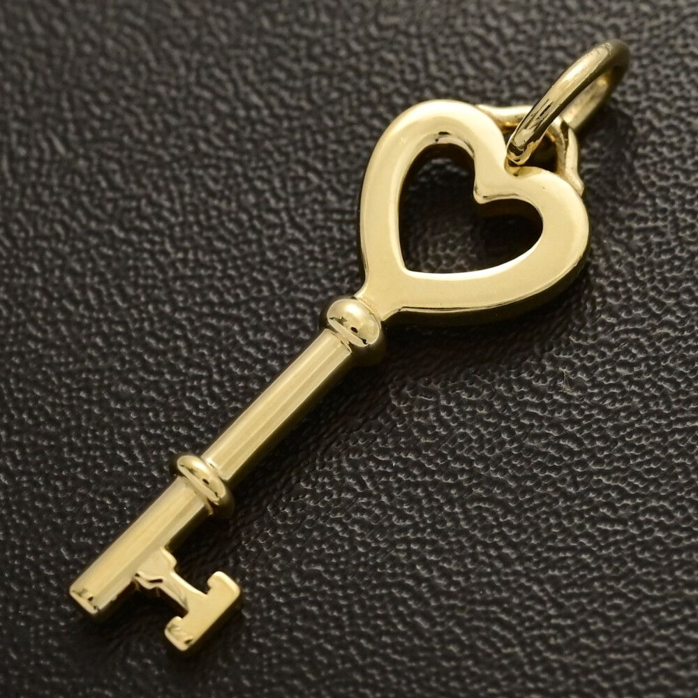 TIFFANY&Co. ティファニー ハートキー ペンダントトップ|K18YG|750-2.7g|イエローゴールド|プレゼント|記念日 ♀ N レディース 595109