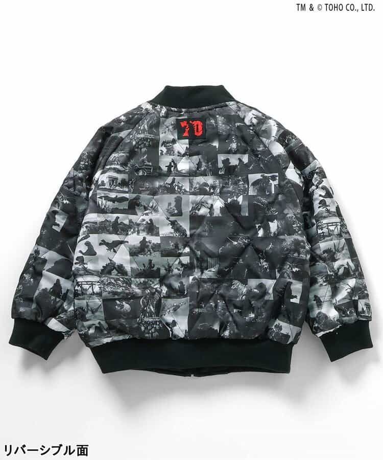  ゴジラ 蓄光刺繍リバーシブルスカジャン キッズサイズ BREEZE J 502965 ブラック その他 ジャケット ブルゾン