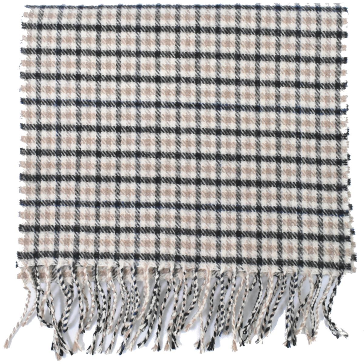 本物 ダンヒル dunhill チェック マフラー ウール カシミヤ ベージュ マルチカラー 服飾小物 フォロー割